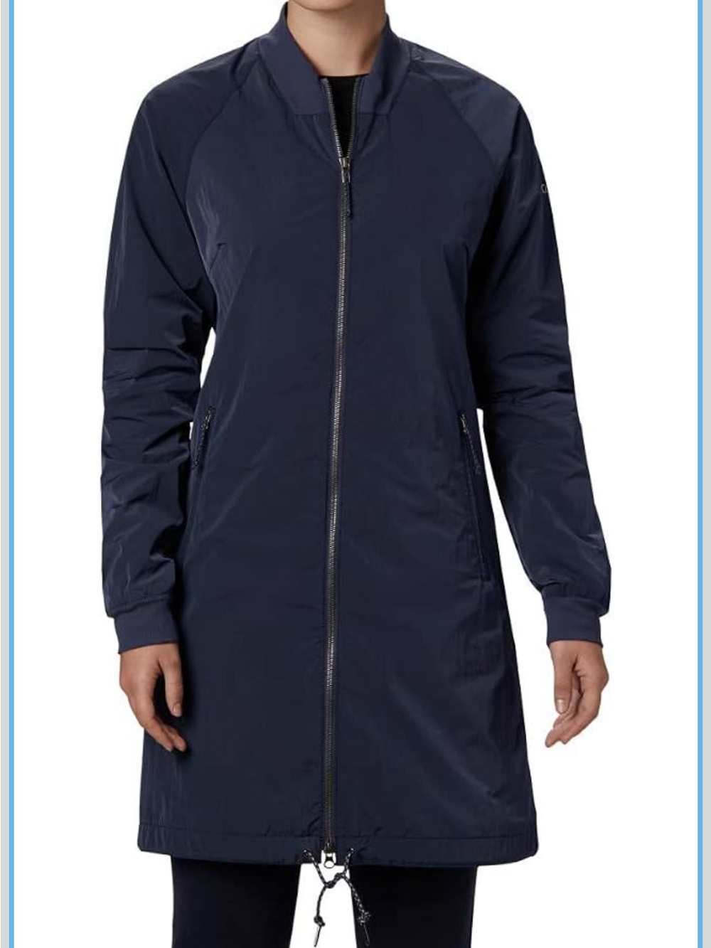 Columbia Navy Long Bomber Jacket